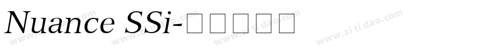 Nuance SSi字体转换